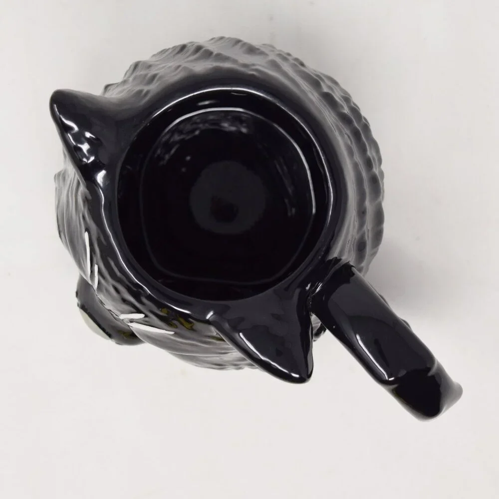 Williams Sonoma Halloween Black Cat Mug 13 oz Figural 3D Cup New Spooky Witchy